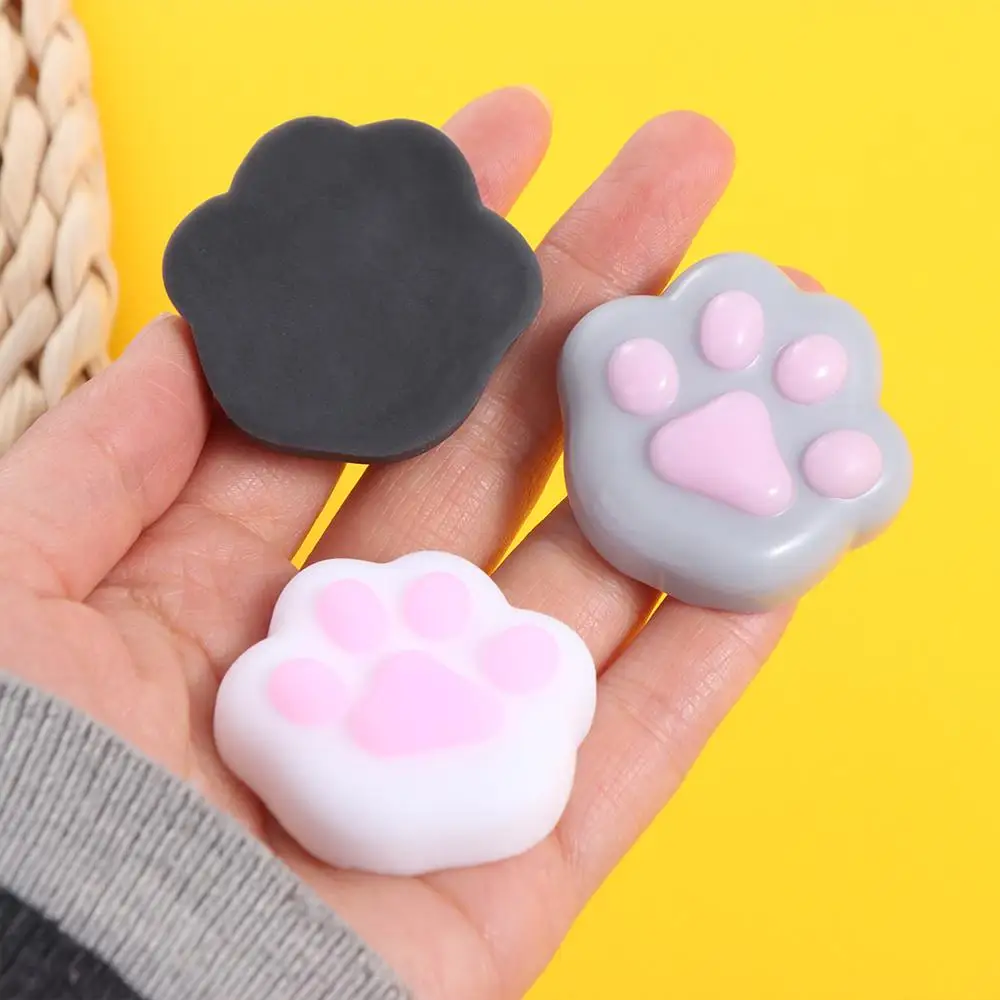 Mini Cat Paw Squeeze Toy Soft Silicone Fish Pinch Decompression Toy Lovely TPR Fidget Sensory Toys For Kids Adults Gift 5