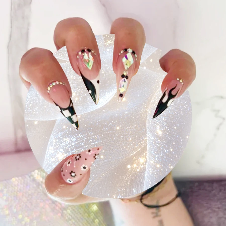 네일 아트 네일파이 디스크 디스플레이 카드, 수제 네일 사진 소품, 네일 살롱 액세서리, 네일 테크 소품, 네일 셀카 디스크, 10 개