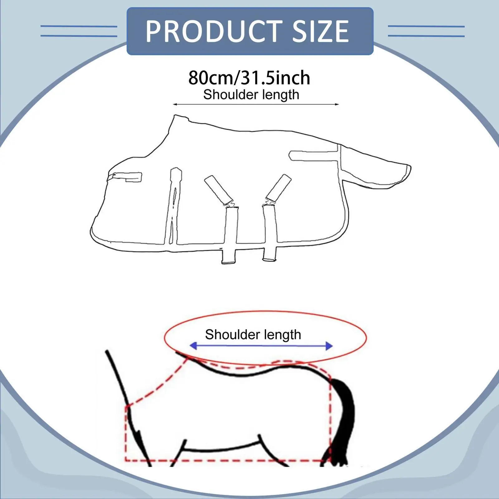 Winter Horse Blanket Belly Wrap with Hood 600D Breathable Cold Resistant Waterproof Horse Rug Horse Sheet Equestrian Apparel
