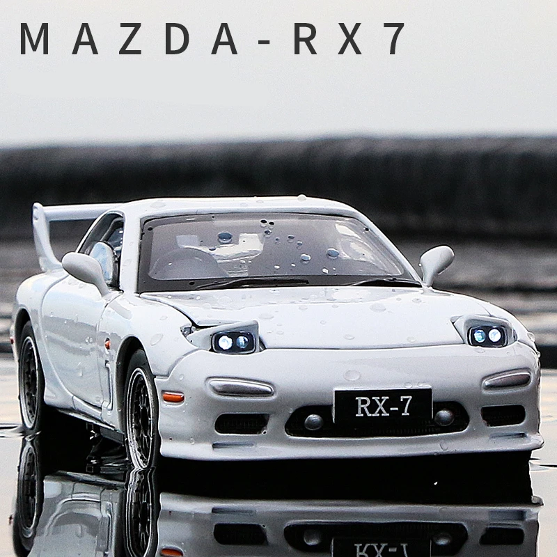 ice cream truck toy 1:32 Mazda RX7 Alloy Sports Car Model Diecasts Metal Toy Vehicles Car Model Sound Light Simulation Boys Toy For Childrens Gift fire truck toy