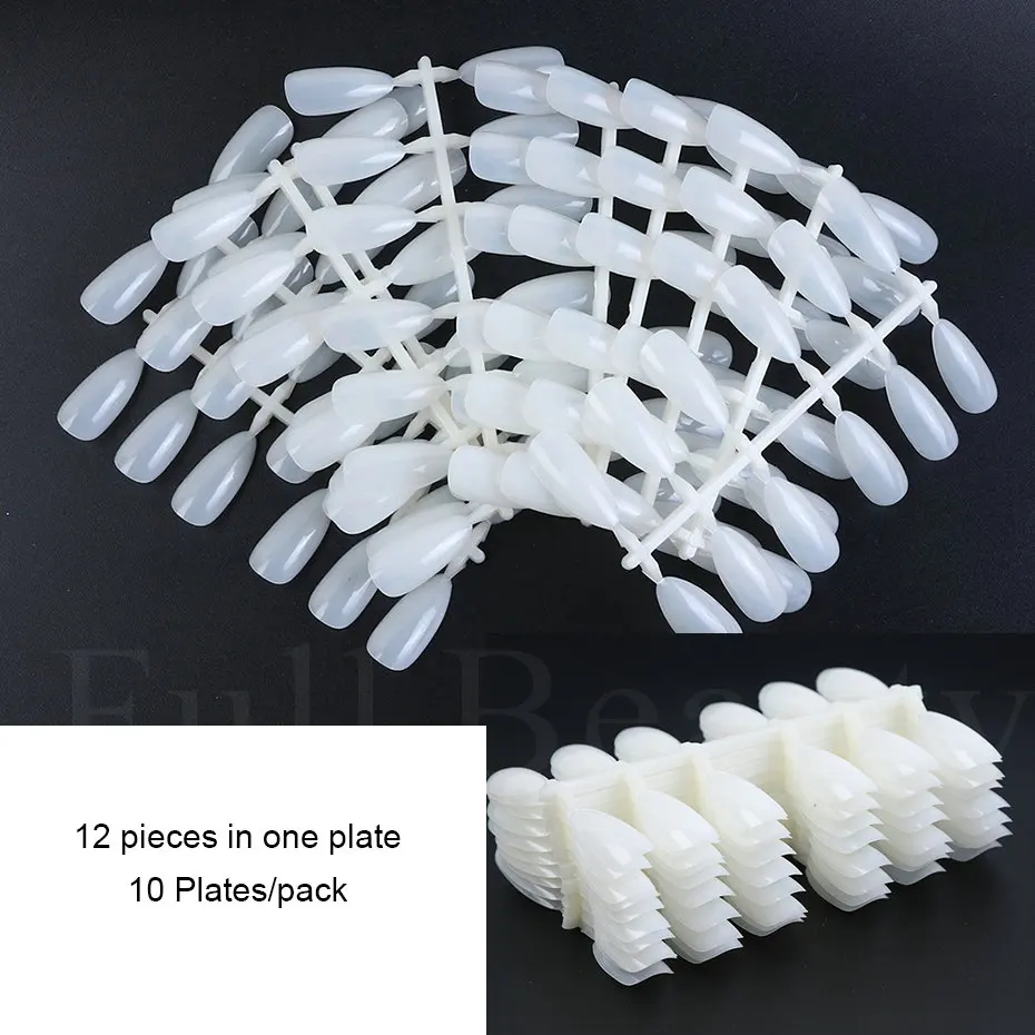 False Nails 120pcs False Nails Almond Shpae Press On Natural Tips Practising Gel Polish Display Fake Nail Practice Manicure Tools PP1030 fake nails,false nails,nail tips,false nail tips