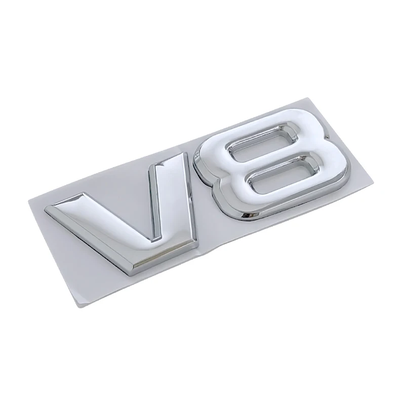 3d Chrome Black Logo V6 V8 Emblem Decals For Toyota Camry Highlander Land Cruiser Fender Trunk V8 V6 Badge Sticker Accessories