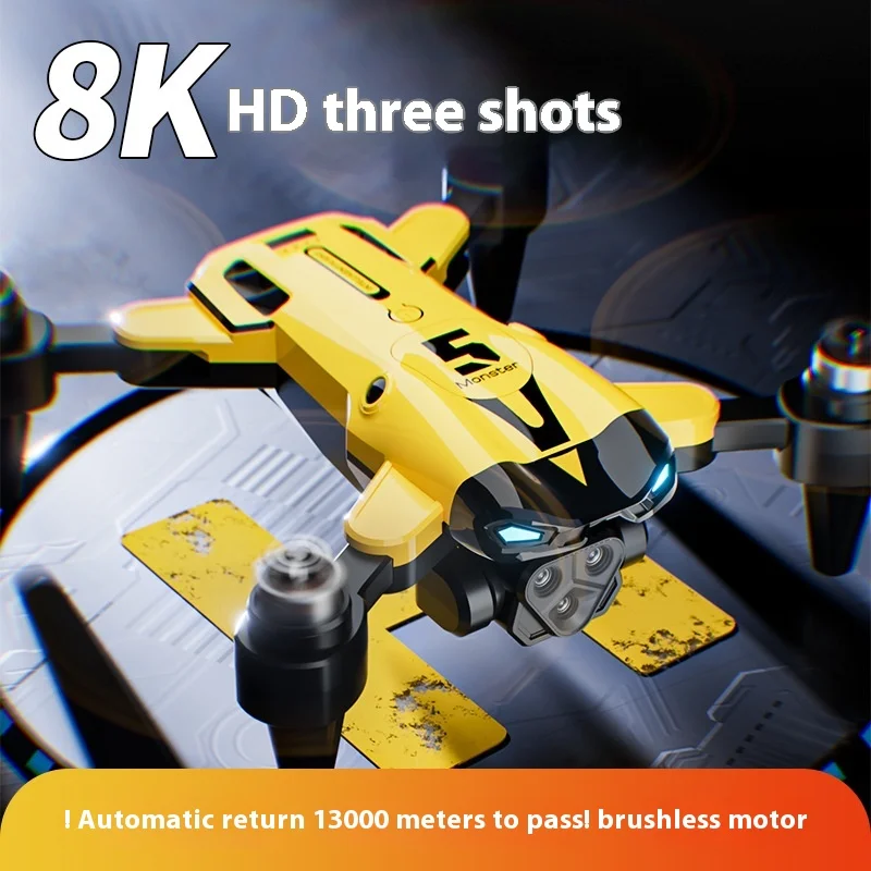 Drone M5 Max 8K HD 5G Pro, Caméra Grand Angle 360°, GPS, Brushless, Quadrirotor, Avec Batteries