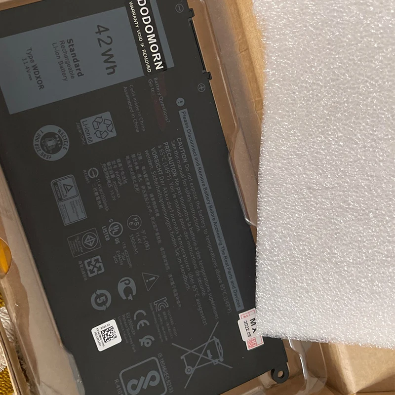 Nova 13 Wdxor Ateria para Dell Inspiron 5368 5378 7368 15 14 7460 7472 5468 5538 5567 5568 7560 7570 7569 17 5765 P61f 3180 Adequado para Baterias Dell Wdx0r - Imagem 5