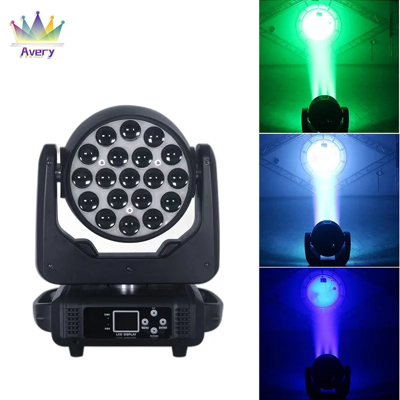 

Led 19x15W RGBW 4in1 DMX Wash Zoom Moving Head Light With Flightcase Projector For DJ Disco Party Stage Night Bar Ball Wedding