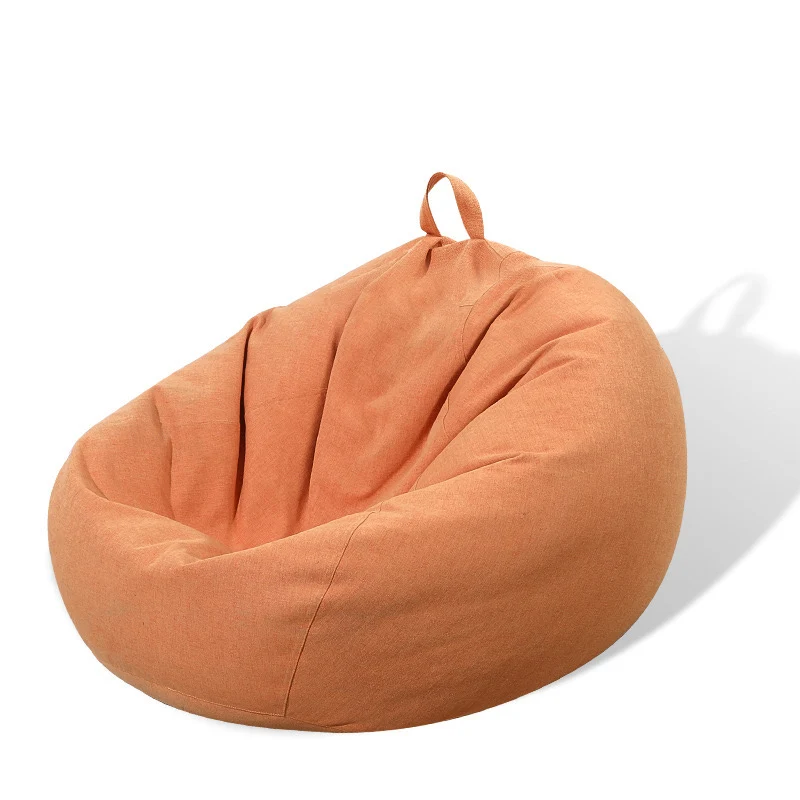 Fabric sofa bean bag removable and washable single casual thickened brushed linen bean bag ju126 bean bag sofa