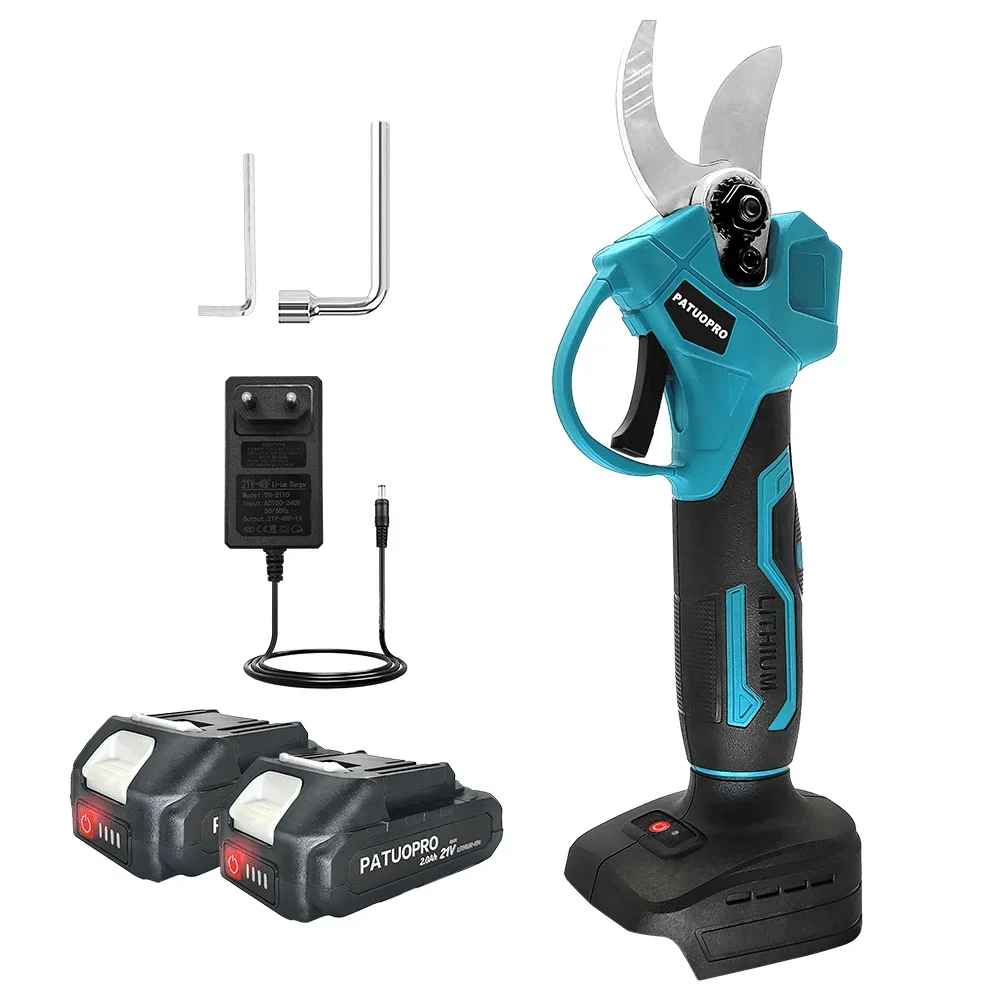 PATUOPRO Electric Scissors Pruning Shears, Brushless Handheld Cordless Pruner Tree Branch Bonsai Cutting Tool Fits Makita 18V Battery