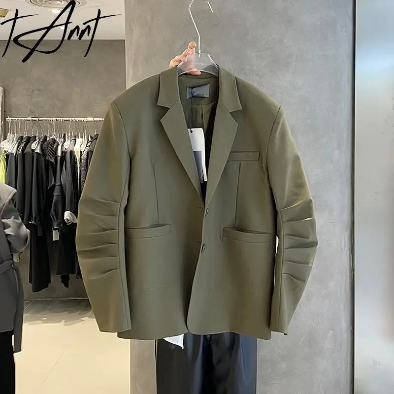 

Tannt Women Blazer Armygreen Black Chic And Elegant Woman Jacket Vintage Fashion Casual Oversize Winter Jacket 2023 New