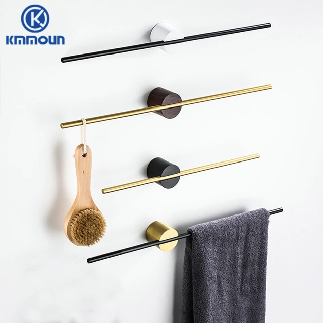 Toallero movible de 40/50cm, colgador de toallas de baño, soporte de pared,  espacio de barra de toalla, estante de baño de aluminio, estante de  almacenamiento de cocina - AliExpress