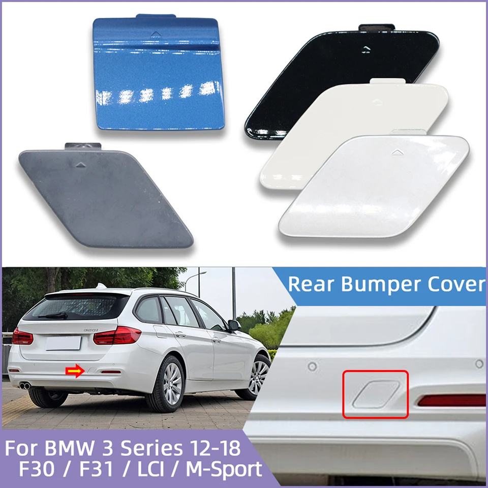 Rear Bumper Towing Hauling Shell Lid Trim for BMW Series 3 F30 / F31 / LCI M-Bumper 2012 2013 2014 2015