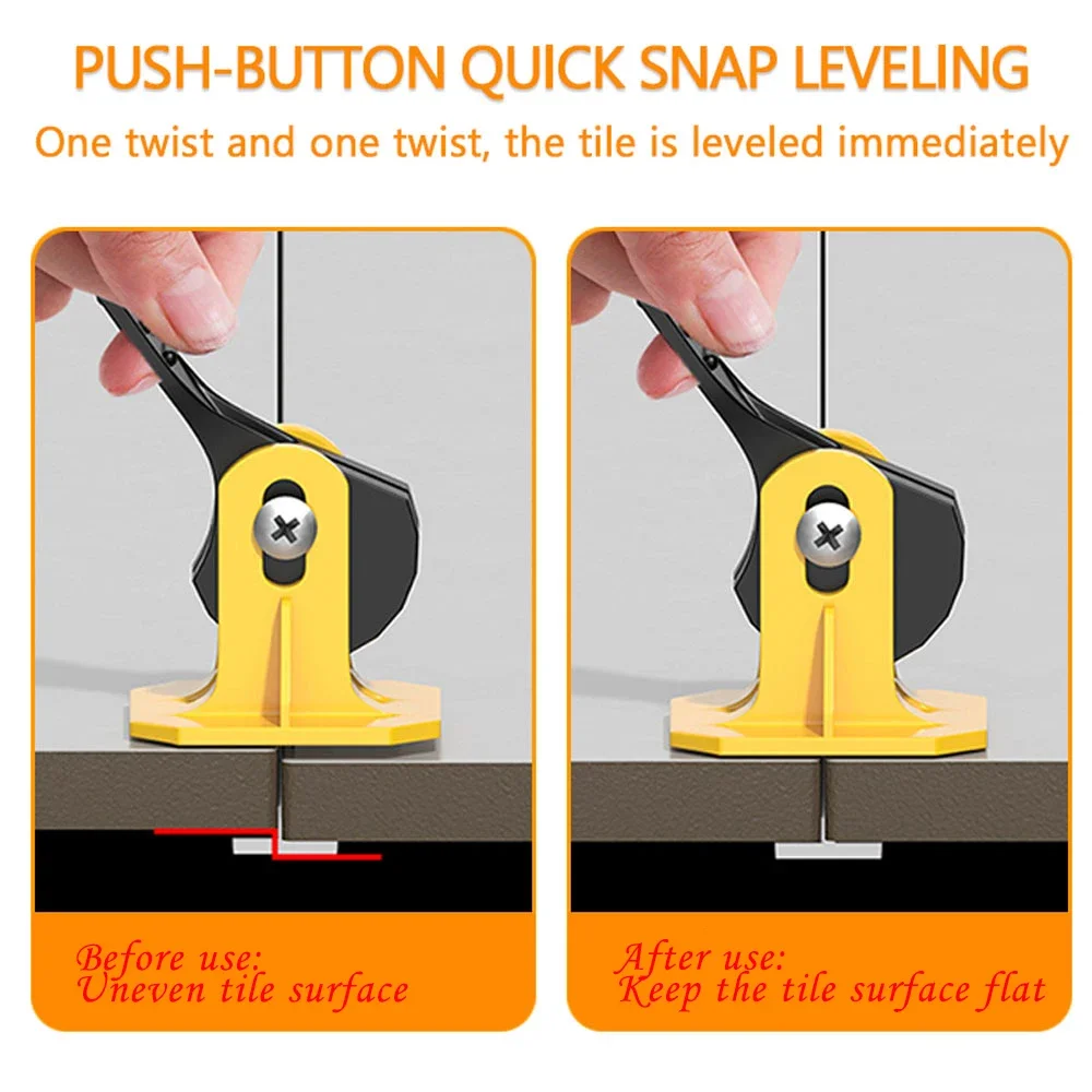 50/200Pcs Floor Tile Leveling System Clips Tile Leveler Adjuster Locator Spacers Set for Porcelain Wall Construction Tools