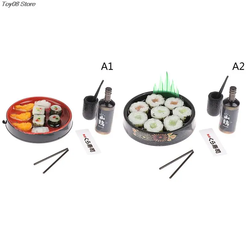 1PCS Kawaii Mini 1/6 Scale Dollhouse Japanese Sushi Rice Food for Doll House Kitchen Accessorie Toy pretend food toys pretend kitchen toys kitchen toys doll house toys