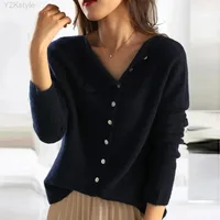 2024 Spring Autumn Knitted Sweater Women Vintage Single-breasted Cardigans For Women Basic Knitwear Small Coat 2