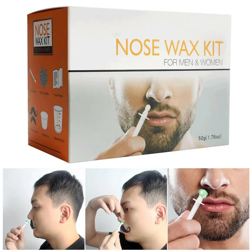 Convenient Men Women Ear Hair Waxing Kit Long-Lasting Results Nose Wax Set Nose Ear Hair Instant Removal Kit for Adult