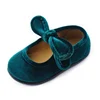 ULKNN Bow Flats for Kids First Walkers 2023 Spring Baby Girls Retro Toddlers Prewalkers Velvet Detachable Shoe Infant Purple red 1