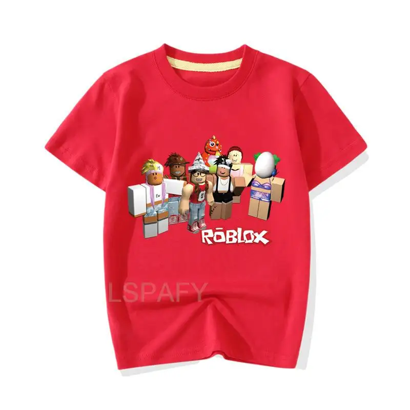 Jogo ROBLOX infantil T-shirt impresso, roupas infantis, moda verão