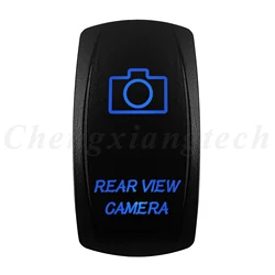 12V 20A Blue LED Waterproof Laser Rocker Switch - IP68 Rated (REAR VIEW CAMERA)