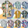 Men's Hawaiian Shirt Retro Printing Single-breasted Beach Short-sleeved T-shirt Summer Holiday Masquerade Clothing 1