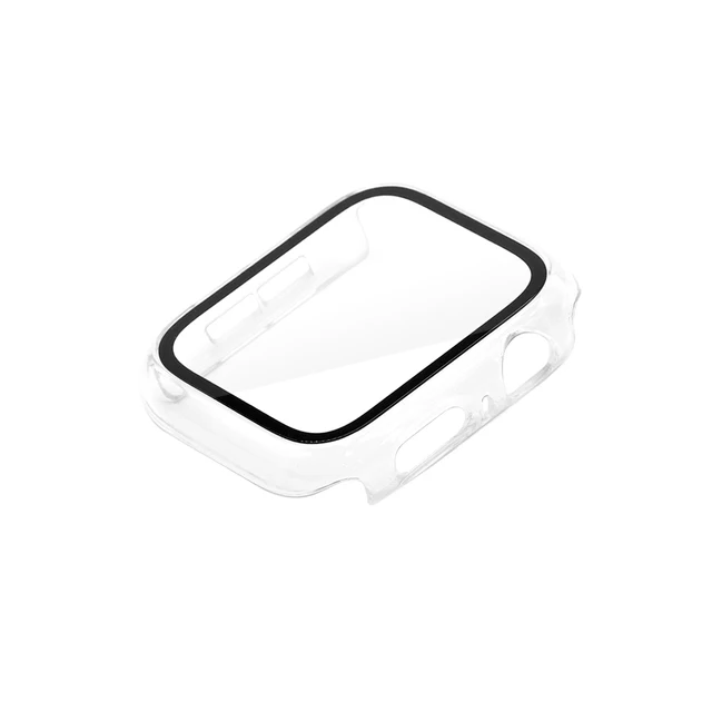 Glass+Case Protection Apple Watch Case Series 7 se 654 321 Bumper for iWatch 45mm 41mm 42mm 38mm 40mm 44mm Protector Apple Watch Transparent