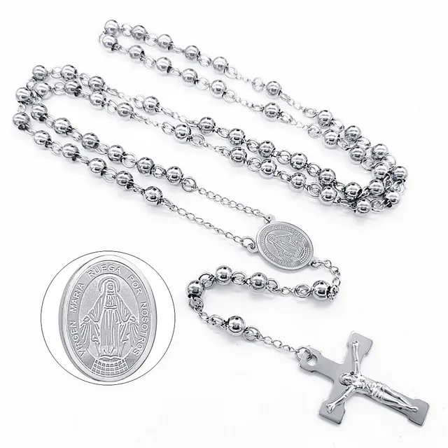 Black Jesus Chain 316 Stainless Steel Religious Jesus Cross Mens