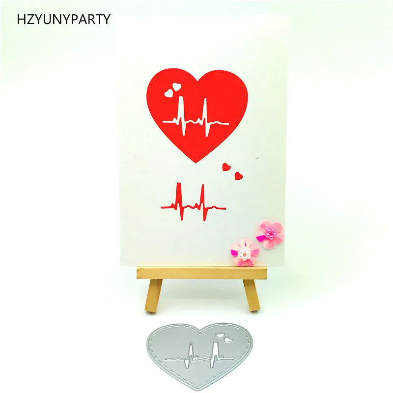 

Love Heartbeat Metal Cut Dies Stencils for Scrapbooking Stamp/Photo Album Decorative Embossing DIY Paper Cards