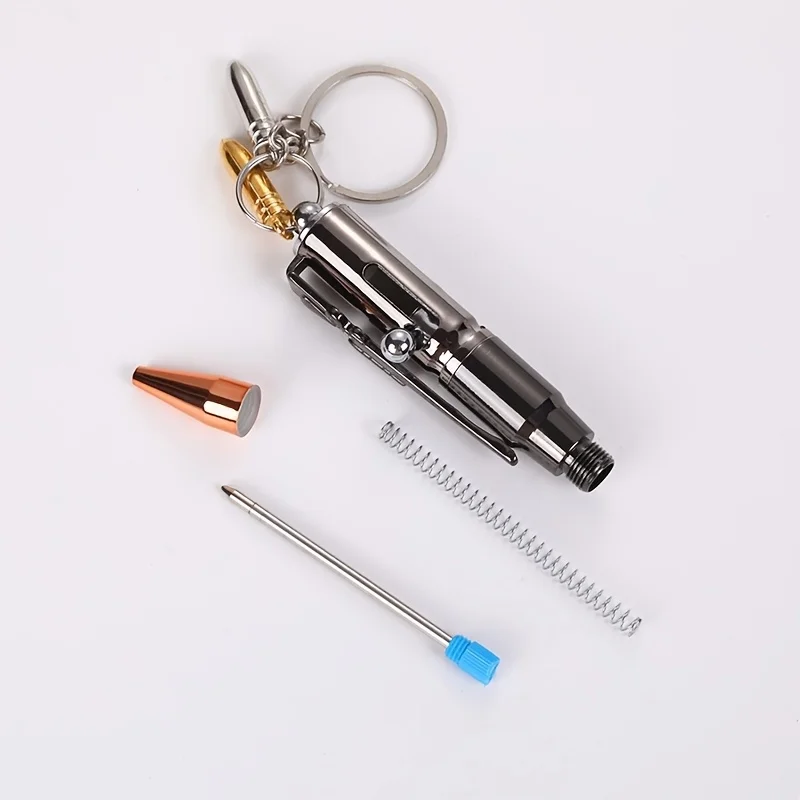 Confezione da 1 penna a sfera compatta ed elegante, utilizzabile per scrivere e come portachiavi, perfetta per insegnanti e studenti, strumento di scrittura professionale, regalo elegante e raffinato, strumento di scrittura per firma in stile vintage. | Penne decorative creative, ideali per il rientro a scuola, Natale e articoli di cancelleria per le festività, con un design elegante, punta fine, scrittura fluida e perfette per firme, un must per gli studenti e una scelta top per gli appassionati di cancelleria.