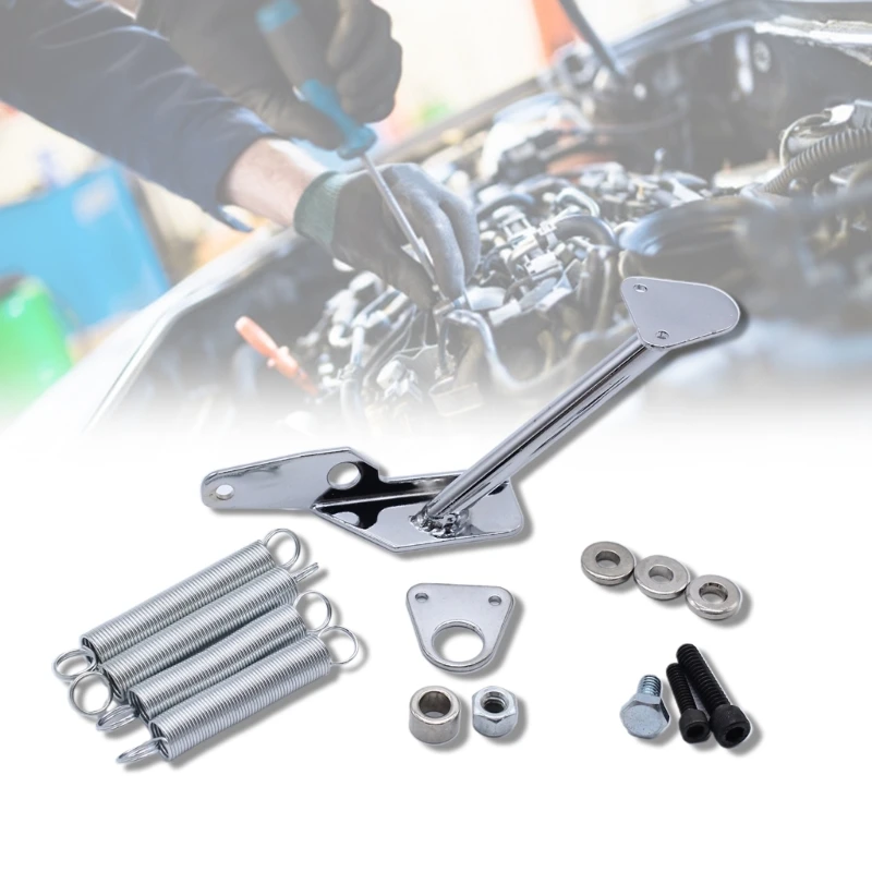 

Throttle Return Spring Kit Car Carburetor Cable Bracket with Dual Return Spring