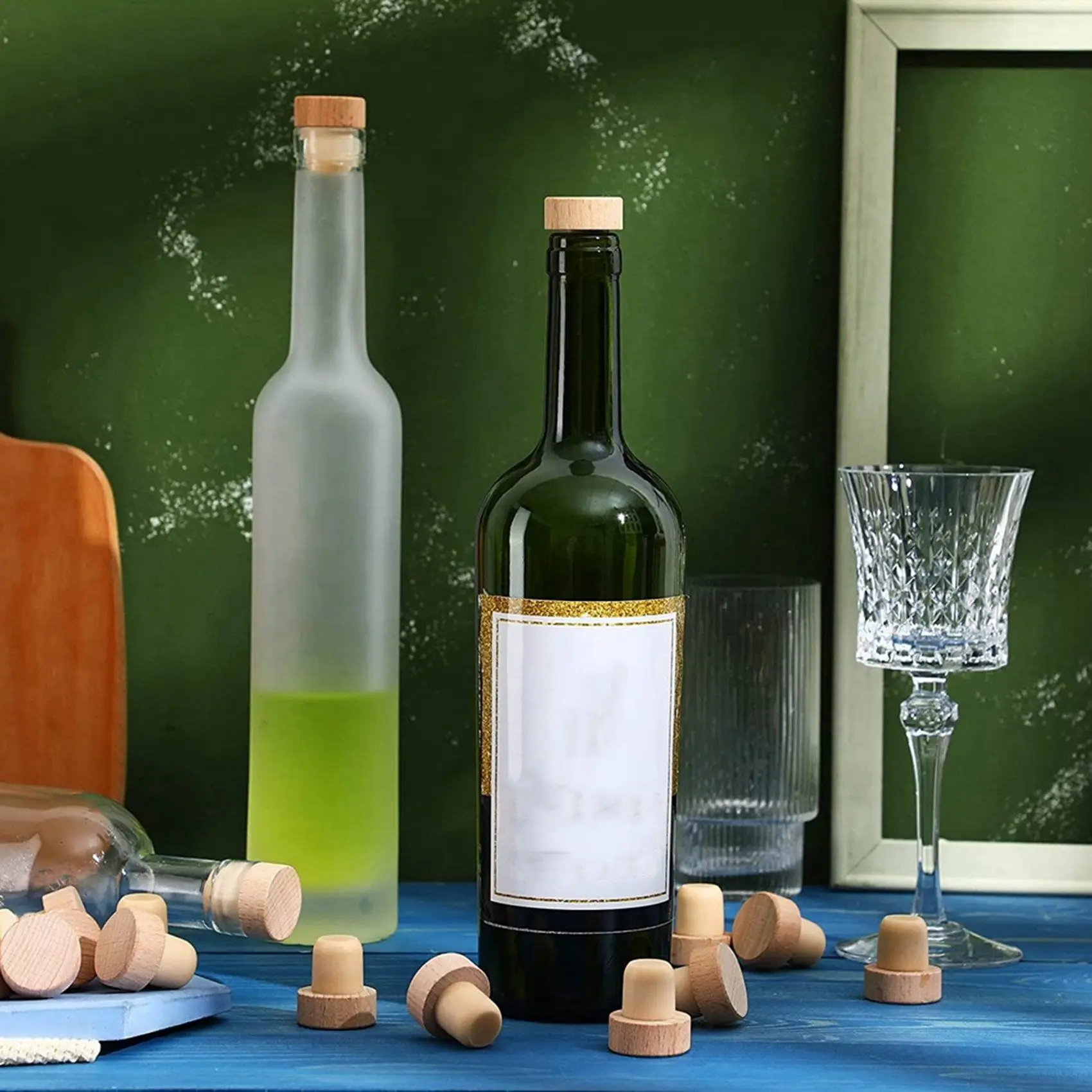 Wine Bottle Corks T Shaped Cork Plugs Cork Stopper Reusable Corks Wooden and Rubber 12 Pieces wine bottle corks