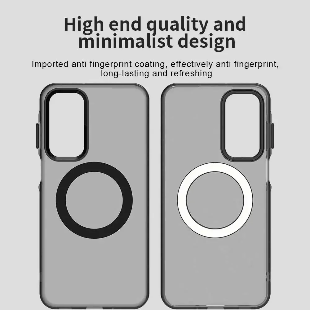 Magnetic Wireless Charging Candy Color Matte Silicone Phone Case