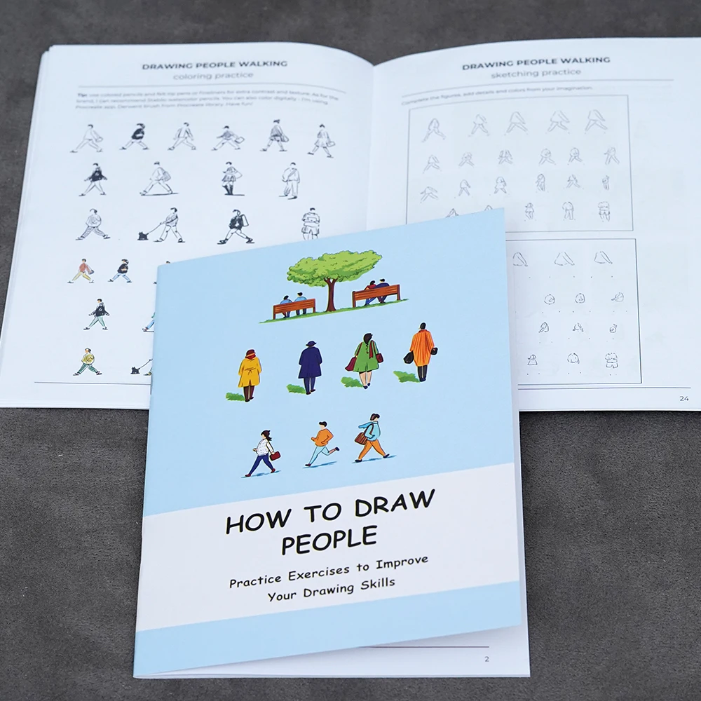Come disegnare le figure umane: Libro di esercizi di schizzi per principianti e intermedi, con fogli di esercizi e moduli di lavoro - immagine 5