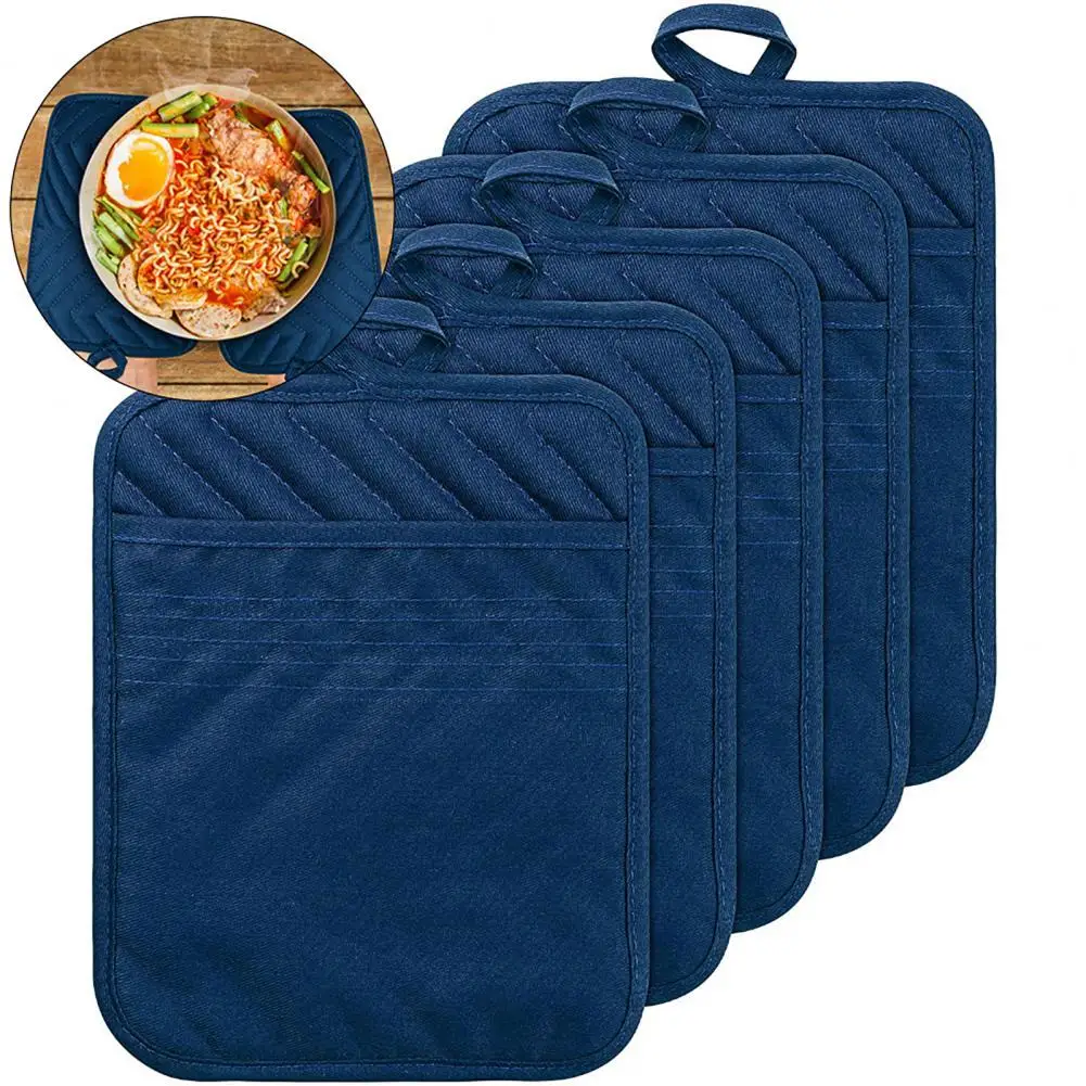 1pc Heat Resistant Kitchen Glove, Oven Mitt, Multi-functional Pot Holder  With Pocket & Insulation Pad