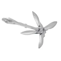 Compact Carbon Steel Boat Anchor for Canoes and Small Watercrafts (1.5KG)