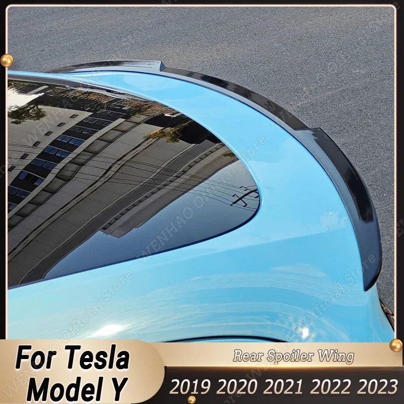

Блестящий черный спойлер для заднего багажника автомобиля Tesla Model Y 2019-2023, сплиттер для крыла, внешняя часть, комплекты для тюнинга кузова