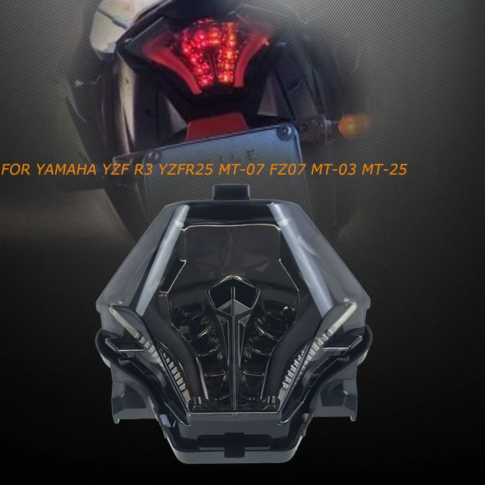 Rear Motorcycle LED Tail Light Brake Taillight Turn Signal lamp DRL for Yamaha M
