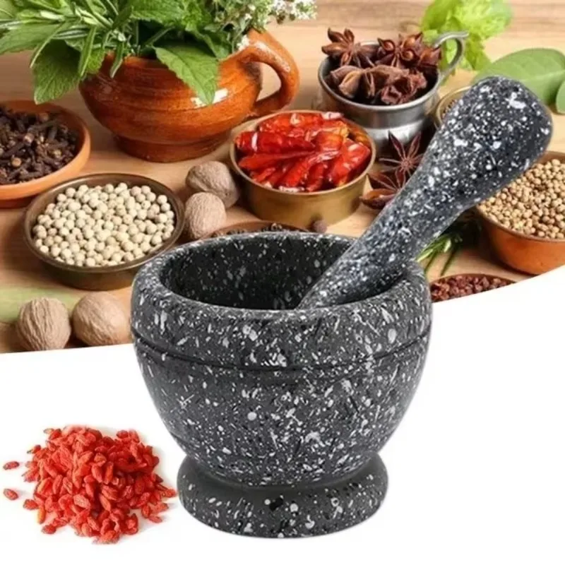 Imitation Wood Manual Garlic Press Home Garlic Paste Tool Multifu Medicinal Herb Grinding Spice Chili Powder Grinding Gadgets