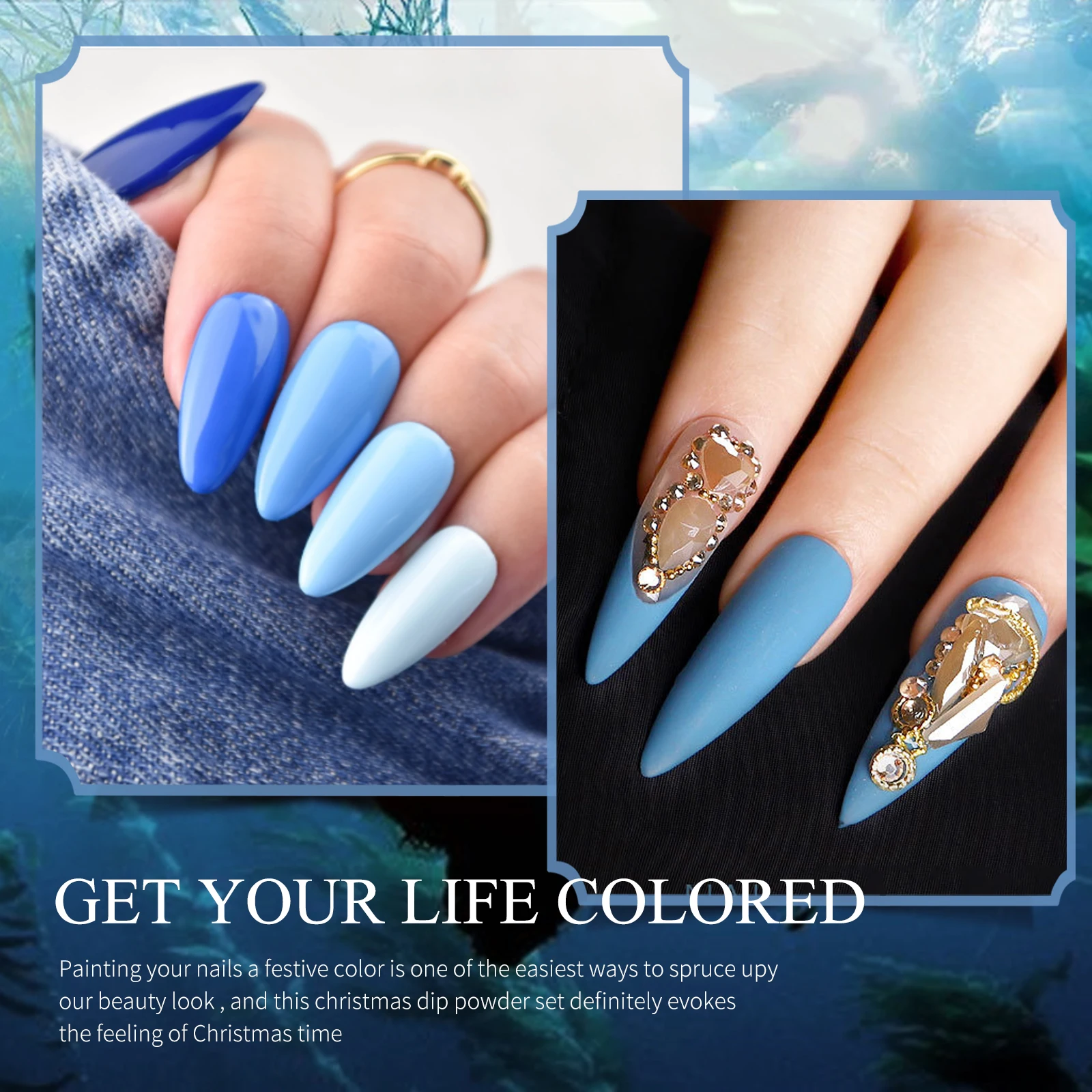 Fine 6 box/set Midnight Blue Royal Blue Blue Series Dip