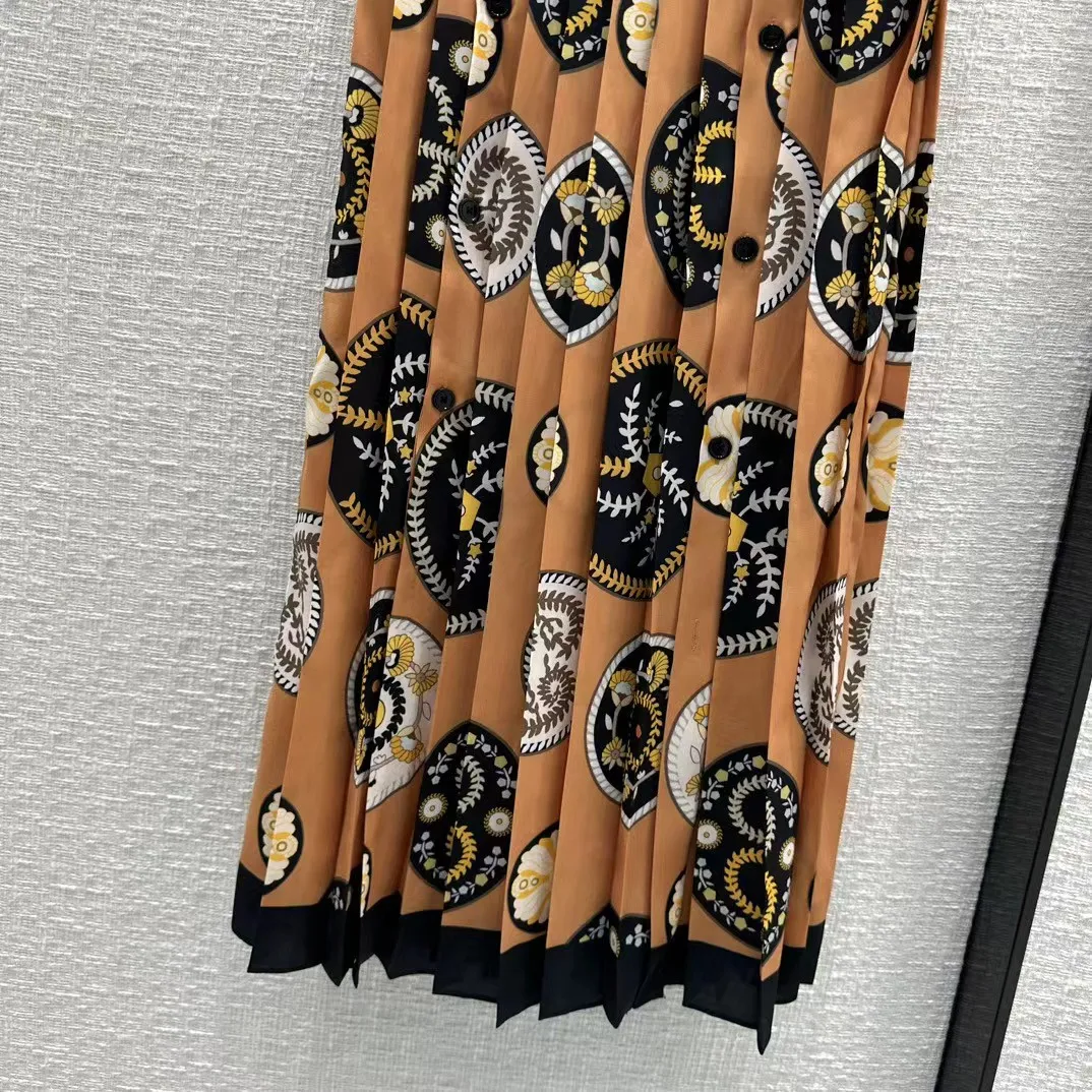 

New printed pleated skirtNO222