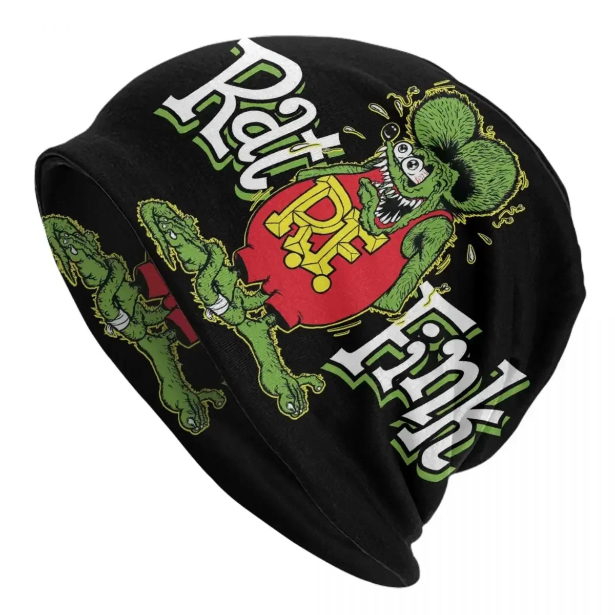 

Anime Cartoon Rat Fink Skullies Beanies Caps Men Women Unisex Outdoor Winter Warm Knitted Hat Adult Bonnet Hats