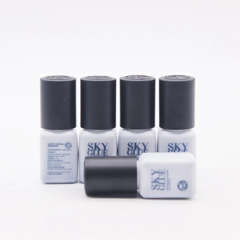SKY S Plus 5g Glue Eyelash Extension Supplies No Irritation 1s Fast Dry Waterproof Adhesive Red Cap Black Korean Lash Glue 6