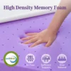 SINWEEK 3 Inch Gel Memory Foam Mattress Topper Queen Size, Ventilated High Density Pad for Back Pain, Bed Topper with Removabl 5