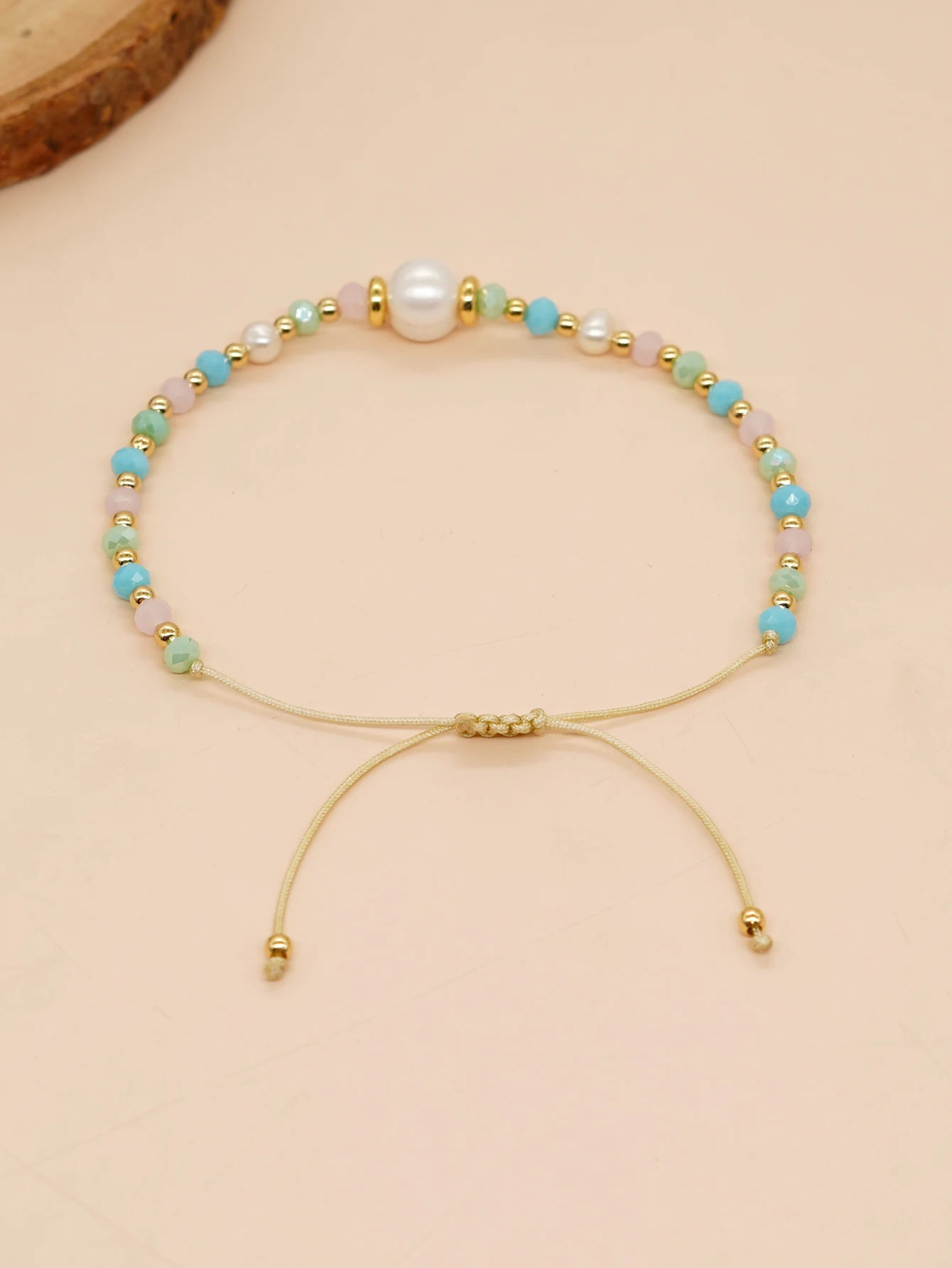 Go2boho 여름 해변 주얼리, 크리스탈 담수 진주, 골든 비즈, 우정 팔찌, 보호 우아하고 시크한 디자인, 신상 패션