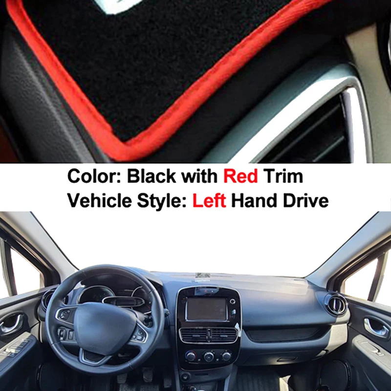 CHROX Pour Renault Clio Lutecia 4 IV 2013-2020, Couverture De Tableau De Bord De Voiture Tapis De Tableau De Bord Tapis Cape Anti-Soleil Pare-Soleil Tapis Intérieur Automatique