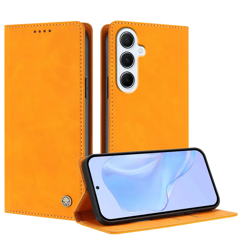Luxury Magnetic Leather Wallet Flip Cover Case - Shockproof and Stylish