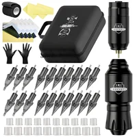 DM Wireless Tattoo Kit Complete Mini Rocket Machine Battery Case Needle Power Ink Rotary Tattoo Pen Permanent Makeup Tattoo Kit 1