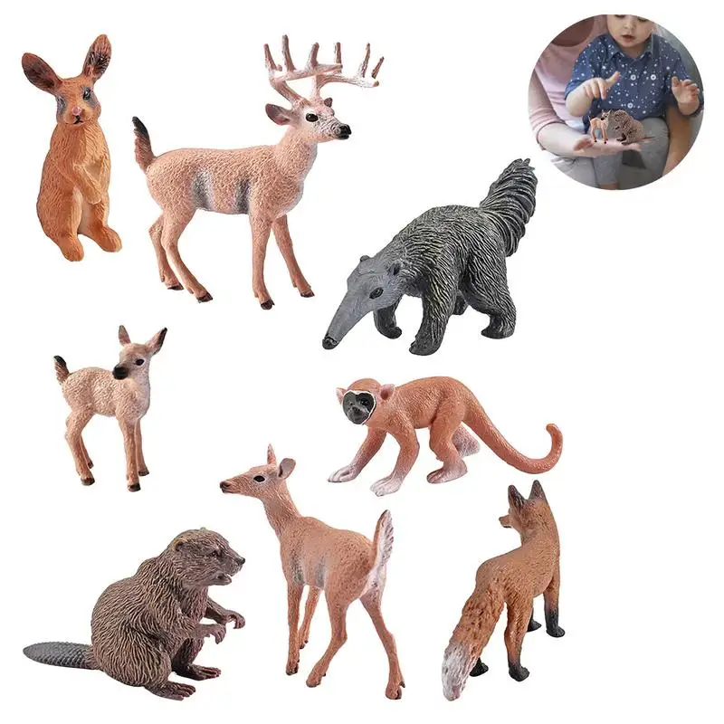 

Animals Toy Figurines Simulated Realistic Wild Animals Model 8PCS Animals Solid Simulation Model Wolf Figure Toy For Age 3-5