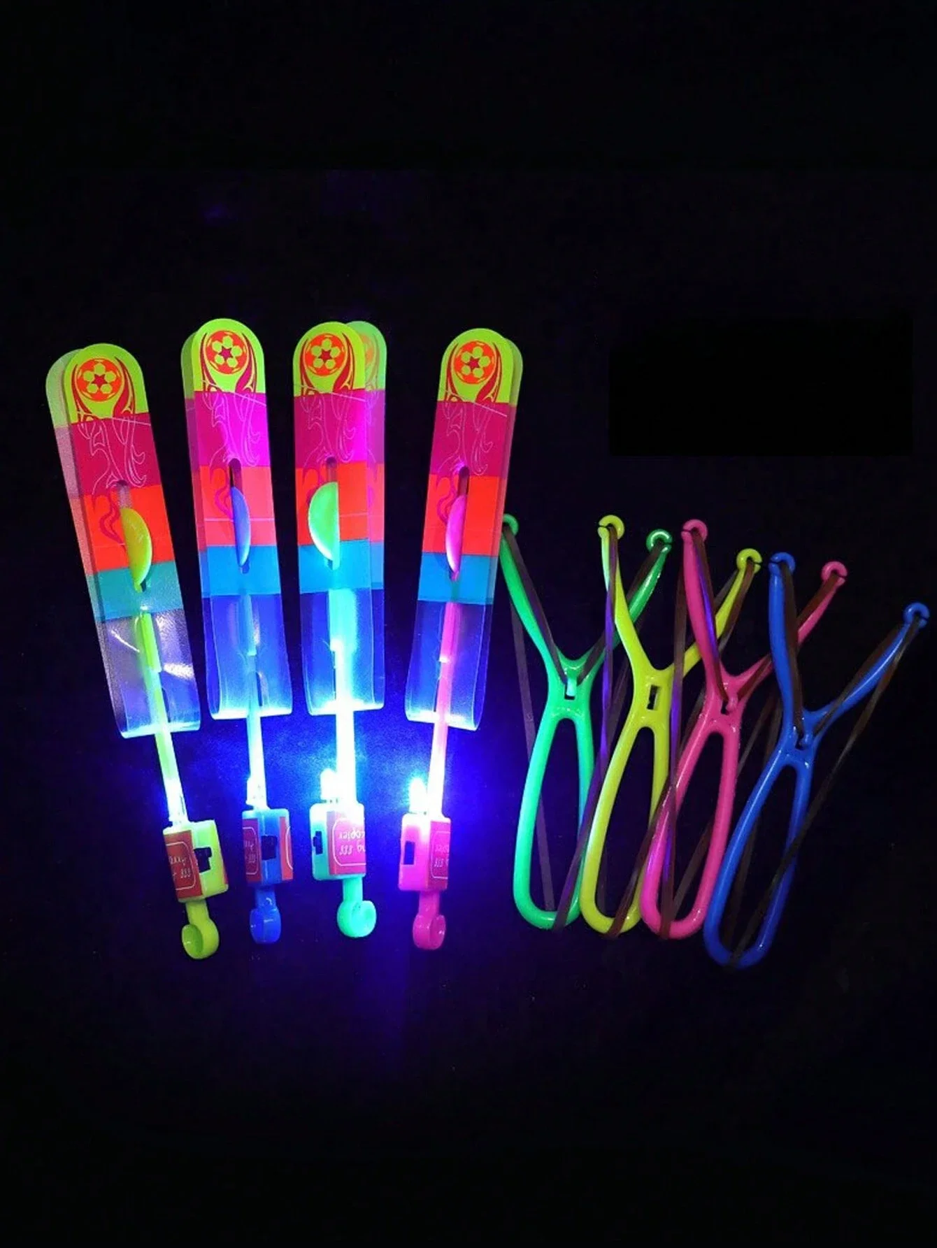 Glow-In-The-Dark Flying Rocket With LED Lights-Fun And Safe Slingshot Perfect For Parties, Birthdays, And Holidays