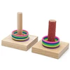 Bird Training Toys Set Wooden Block Puzzle Toys For Parrots Colorful Plastic Rings Intelligence Training Chew Toy Bird Supplies 3