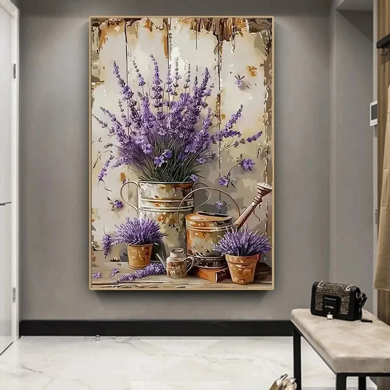 Lavender Daisy 5D Diamond Art Embroidery Kit for Home and Office Decor