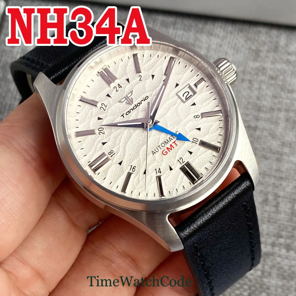 Tandorio 2024 Nuovo Ice Blue Sunburst Numeri Romani Indici 29mm Quadrante Dell'orologio Accessori Per NH35 NH36 4R35 4R36 Movimento Automatico - Foto 5