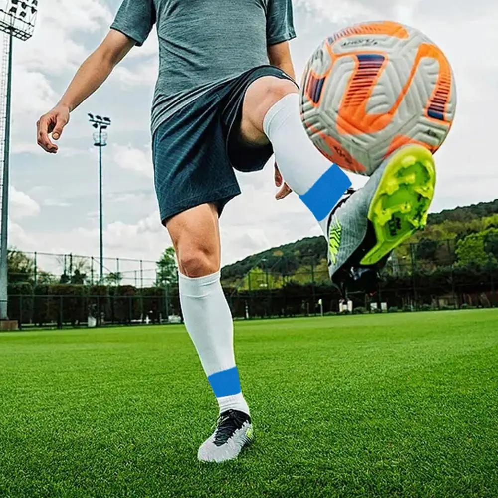 Shin Guard Strap Pressure Straps Self-adjustable Silicone Soccer Football Sports Training Gear